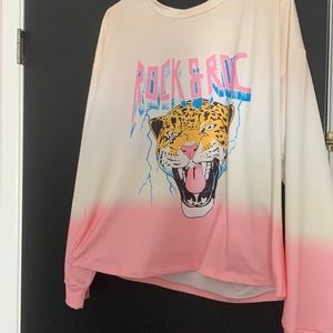 Pink and white tie dye shirt